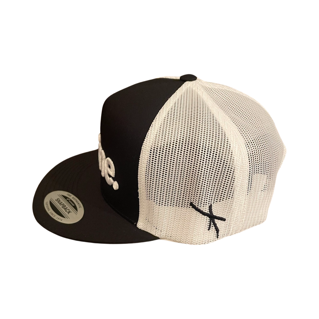 Routine trucker SnapBack (black/white)