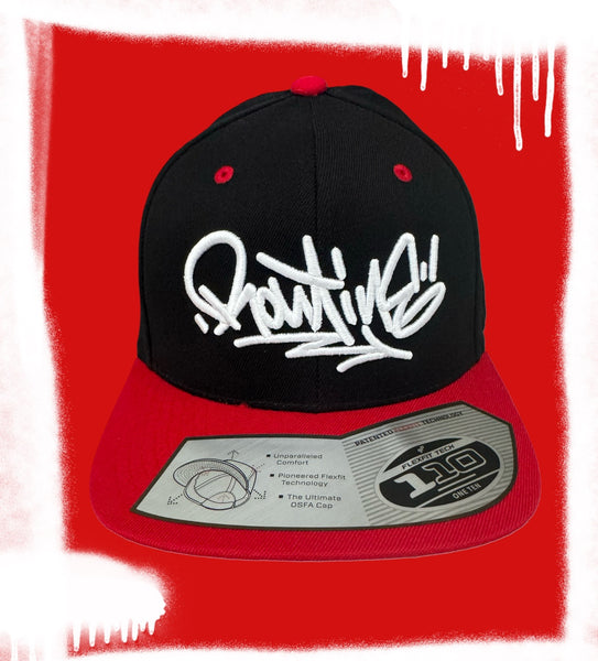 Routine x Flexfit tag snap (Black/Red/White)