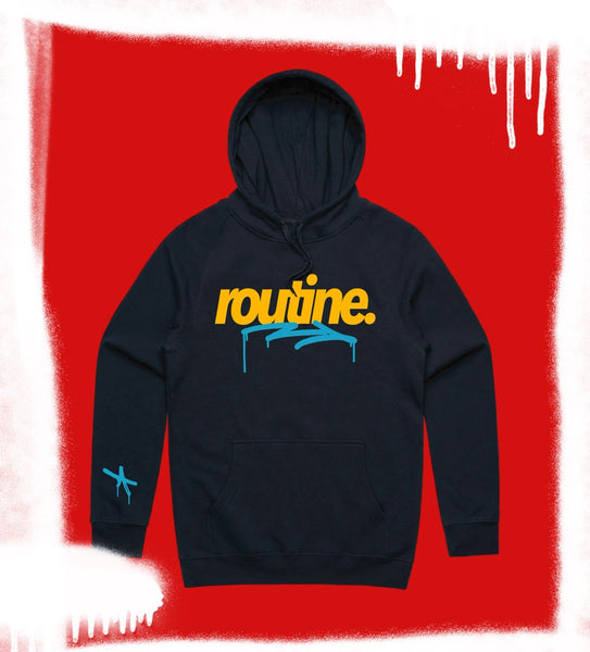 Baby Blue arrow hood (Navy/Yellow)