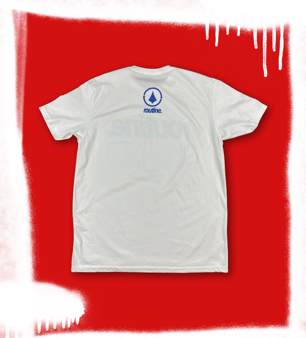 Staple tee (white/true blue)