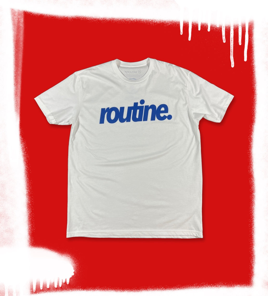 Staple tee (white/true blue)